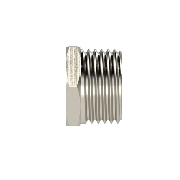 RIEGLER Reduziernippel kurz, G 1/2 a., G 3/8 i., SW 24, Messing vern._2