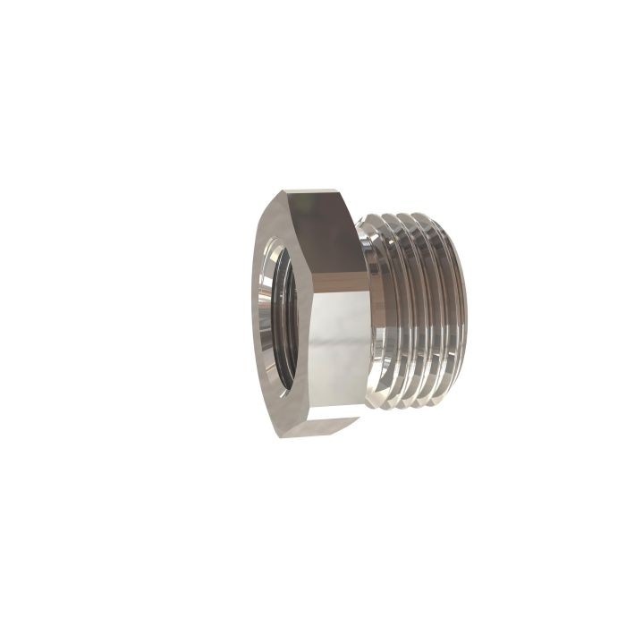 RIEGLER Reduziernippel kurz, G 1/2 a., G 3/8 i., SW 24, Messing vern._3