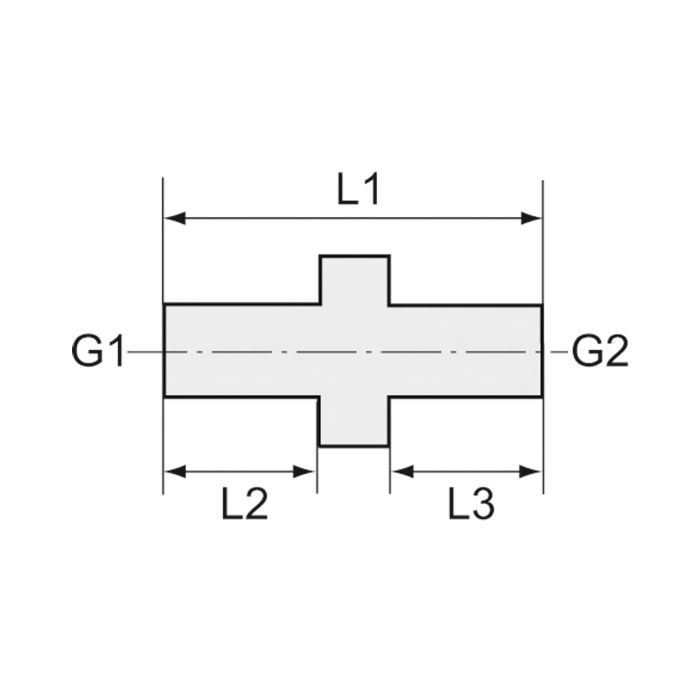 RIEGLER Doppelgewindenippel, R 1/4 a., R 3/8 a., SW 19, Messing_3