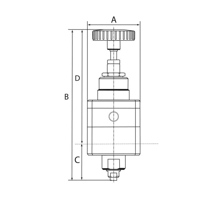 RIEGLER Präzisionsdruckregler ohne Mano, G 1/4, Regelbereich 0,05 - 8 bar_1