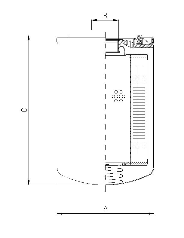 FILTREC Wechselfilter SpinOn HyCycle A405G25 Zeichnung
