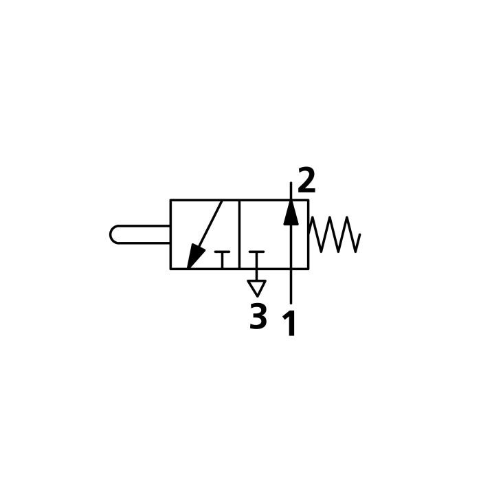 RIEGLER 3/2-Wege-Miniaturventil, mechanisch, Rollenhebel, NO, M5 seitlich_1