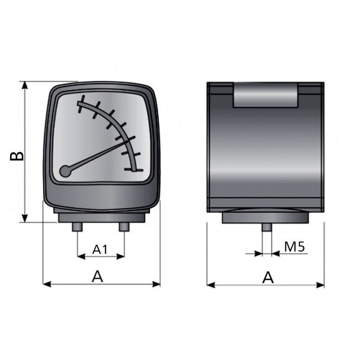 RIEGLER Differenzdruckmanometer, eckig, für Serien FUTURA und multifix_1