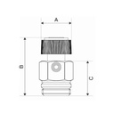 RIEGLER Entlüftungsventil, Messing verchromt, G 1/2, 10 bar_3