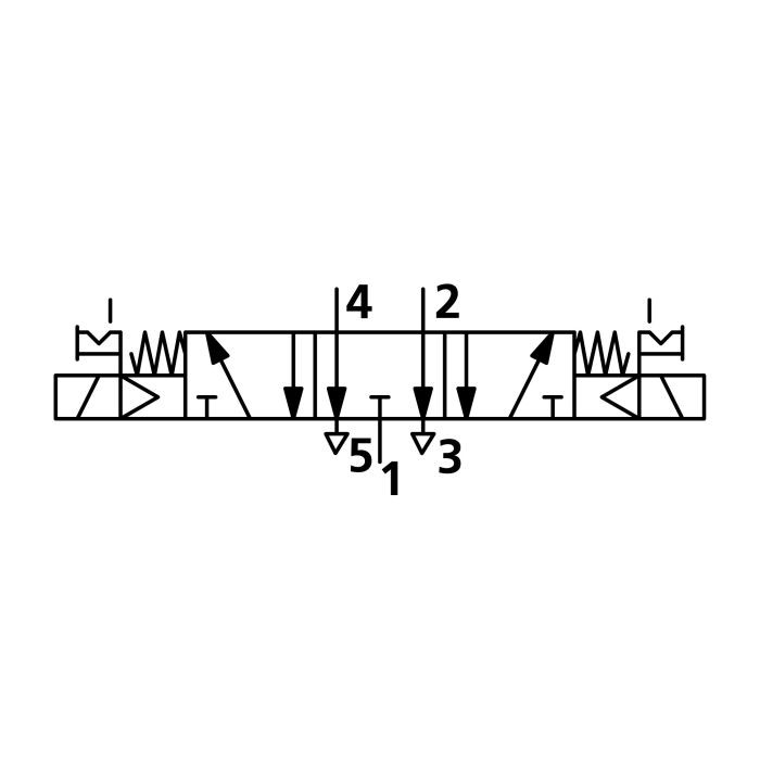 RIEGLER 5/3-Wegeventil, elektropneumatisch, Mitte entlüftet, G 1/4_1