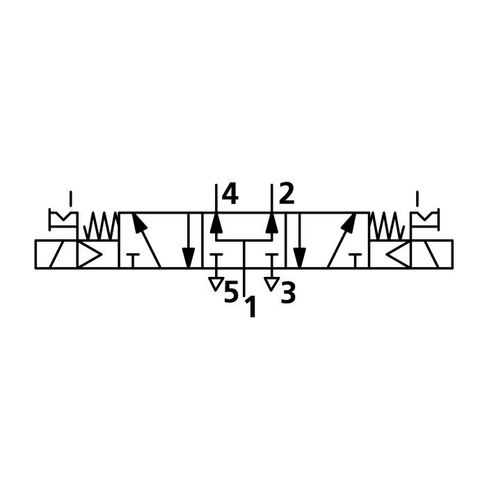 RIEGLER 5/3-Wegeventil, elektropneumatisch, Mitte belüftet, G 1/4_1