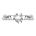 RIEGLER 5/3-Wegeventil, elektropneu., Mitte geschl., G 1/4, 12 V DC_1