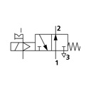 RIEGLER 3/2-Wegeventil, elektropn., ext. Steuerl., monostabil, G 3/8, NO_1