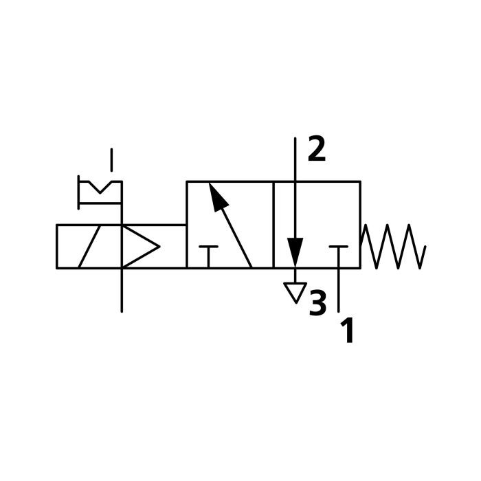 RIEGLER 3/2-Wegeventil, elektropn., ext. Steuerl., monostabil, G 1/8, NC_1
