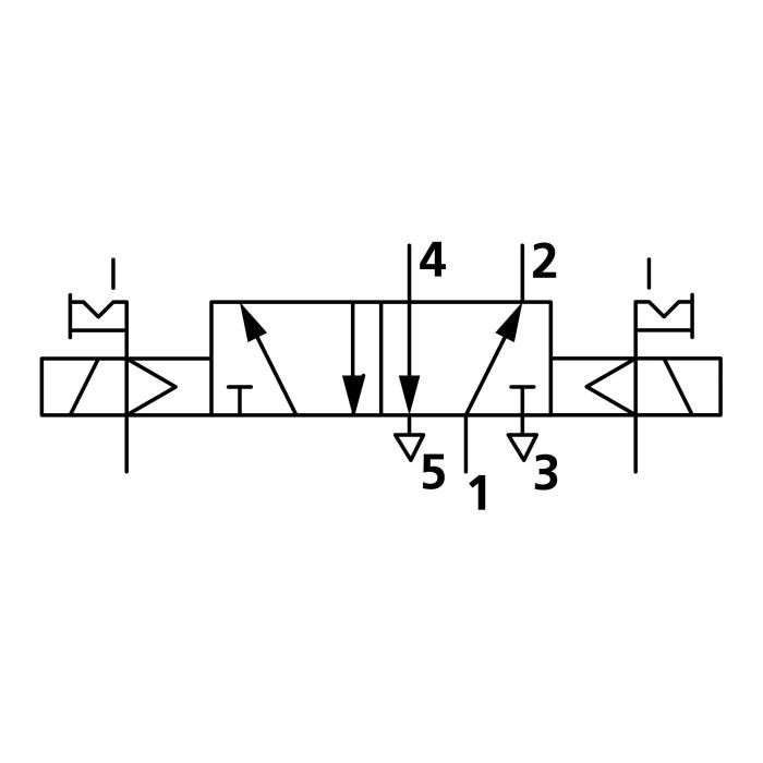 RIEGLER 5/2-Wegeventil, elektropn., ext. Steuerluft, bistabil, G 1/8_1