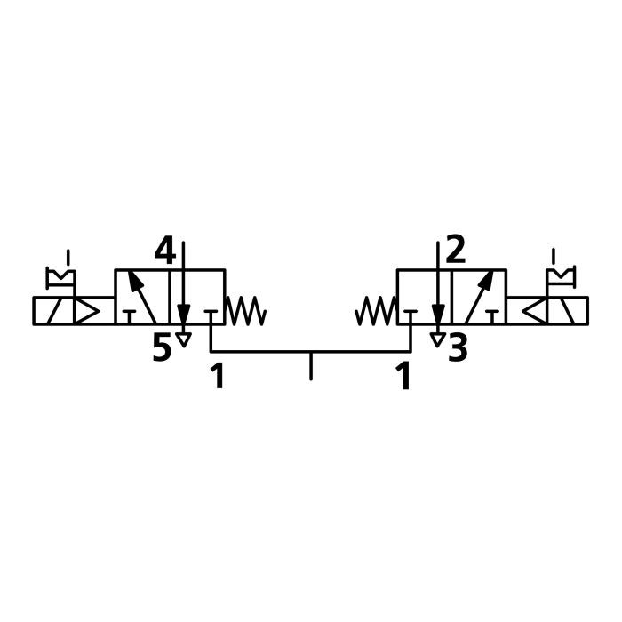RIEGLER 2x3/2-Wegeventil, elektropneumatisch, monostabil, G 1/8, NC_1