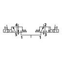 RIEGLER 2x3/2-Wegeventil, elektropneumatisch, monostabil, G 1/8, NC-NO_1
