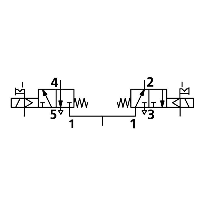 RIEGLER 2x3/2-Wegeventil, elektropn., ext. Steuerl., mono., G 1/8, NC-NO_1