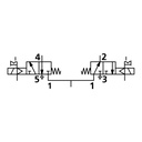 RIEGLER 2x3/2-Wegeventil, elektropn., ext. Steuerl., mono., G 1/4, NC-NO_1