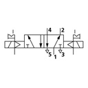 RIEGLER 5/2-Wegeventil, elpn., ext. Steuerluft, bistabil, G 1/4, 12 V DC_1