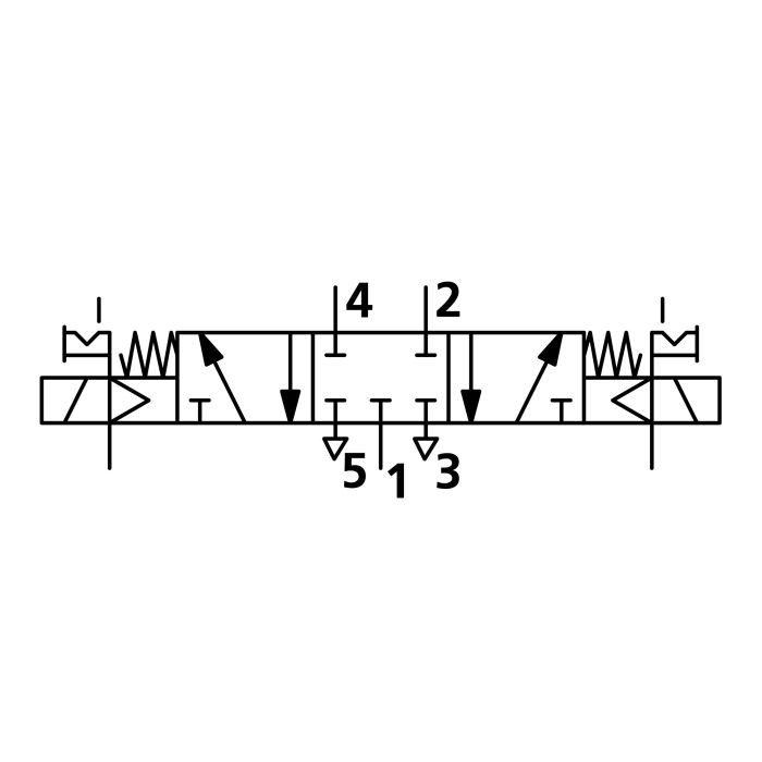 RIEGLER 5/3-Wegeventil, elpn, ext. Steuerl., Mitte geschl., G 1/2, 24 VDC_1