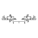 RIEGLER 2x3/2-Wegeventil, elektropn., monostabil, G 1/8, NO, 230 V AC_1