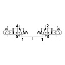 RIEGLER 2x3/2-Wegeventil, elpn, ext. Steuerl., mono., G 1/8, NO, 24 V DC_1