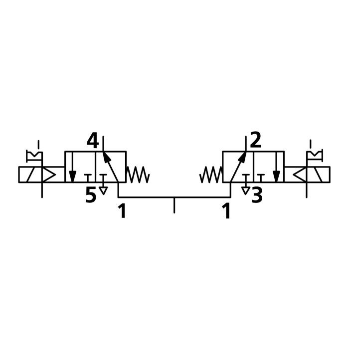 RIEGLER 2x3/2-Wegeventil, elpn, ext. Steuerl., mono., G 1/4, NO, 12 V DC_1
