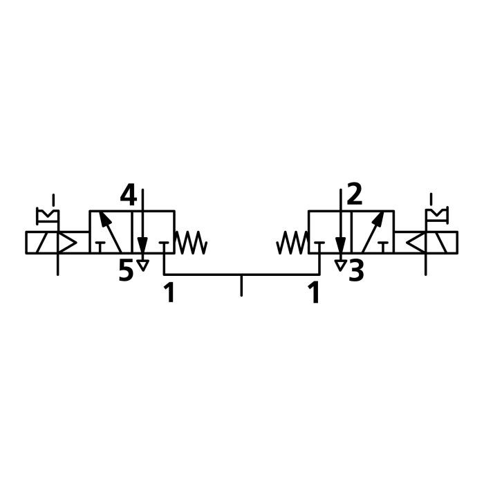 RIEGLER 2x3/2-Wegeventil, elpn, ext. Steuerl., mono., G 1/8, NC, 12 V DC_1