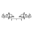 RIEGLER 2x3/2-Wegeventil, elpn, ext. Steuerl., mono., G 1/4, NC, 12 V DC_1
