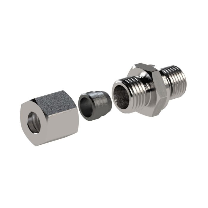 RIEGLER Gerade Einschraubverschr., G 1/4, Rohr-Außen-Ø 6, ES 1.4571, FKM_3