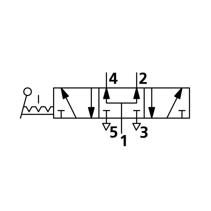 RIEGLER 5/3-Wegeventil Tieftemp., man. 90° Hebel, G 1/4, M. bel., rastend_1