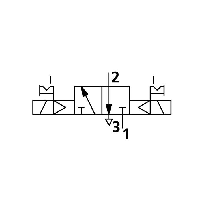 RIEGLER 3/2-Wegeventil Tieftemp., elektropn., bistabil, G 1/8, 24 V DC_1