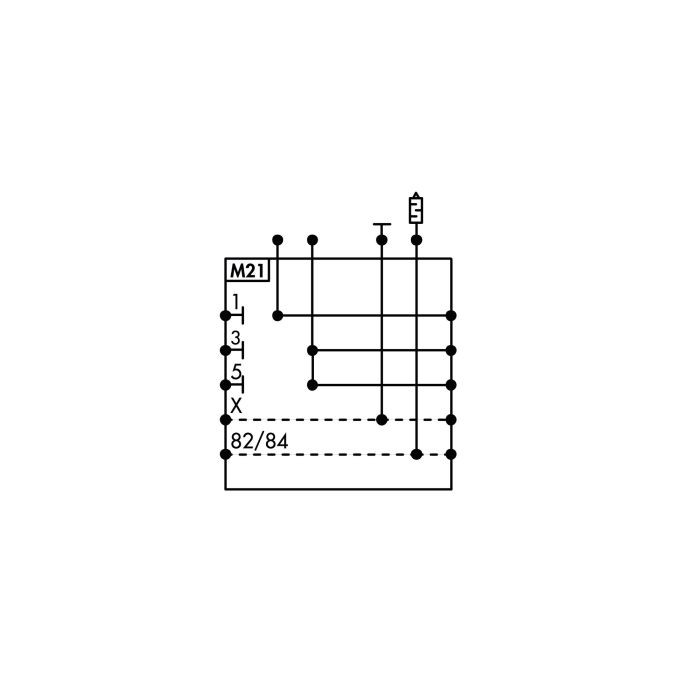 RIEGLER Zw.-Modul EB80 Ø12, Abl. 1xØ12, Ansch. 1/3/5 getr., o. el. Einsp._1