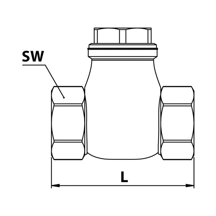 RIEGLER Rückschlagklappe, DN 40, Rotguss, G 1 1/2, PN max. 16 bar_1