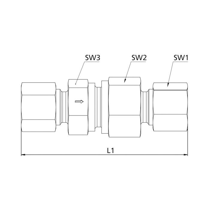 RIEGLER Rückschlagventil, Rohr-AØ 12mm, PN max. 250, Stahl verzinkt_1