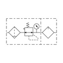 RIEGLER Wartungseinheit 2-tlg. »GA«, PC-Beh., BG 300, G3/8, 1,5-9 bar, HA_2