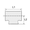 RIEGLER T-Stück, 3 x Innengewinde, G 1/4, Druck 16 bar, Messing blank_1