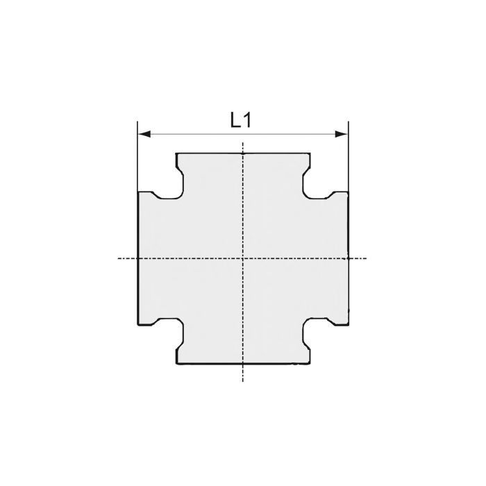 RIEGLER Kreuzstück, 4 x Innengewinde, G 1/2, Druck 16 bar, Messing blank_1
