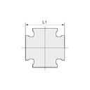 RIEGLER Kreuzstück, 4 x Innengewinde, G 1/2, Druck 16 bar, Messing blank_1