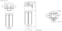 FILTREC Leitungsfilter (Druckfilter) F100XD250G10ABB6DWE05_Zeichnung