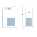 BEKO Druckluft-Kältetrockner DRYPOINT RAc 0006 mit BEKOMAT, luftgekühlt, 36 m³/h_Zeichnung