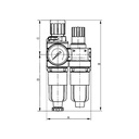 RIEGLER Wartungseinheit 2-tlg. »multifix-mini«, mit PC-Behälter, G 1/8_1
