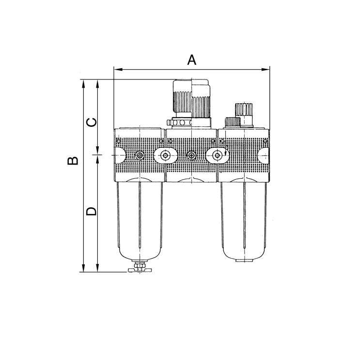 RIEGLER Wartungseinheit 3-tlg. »multifix-mini«, mit Metallbehälter, G 1/8_1