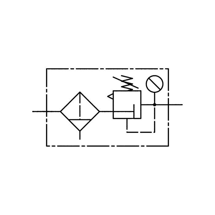 RIEGLER Filterregler »multifix«, PC-Behälter, BG 1, G 3/8, 0,5-10 bar, HA_4