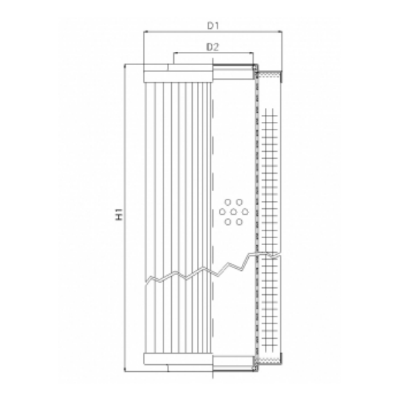 FILTREC Hydraulikfilterelement WP884 Zeichnung