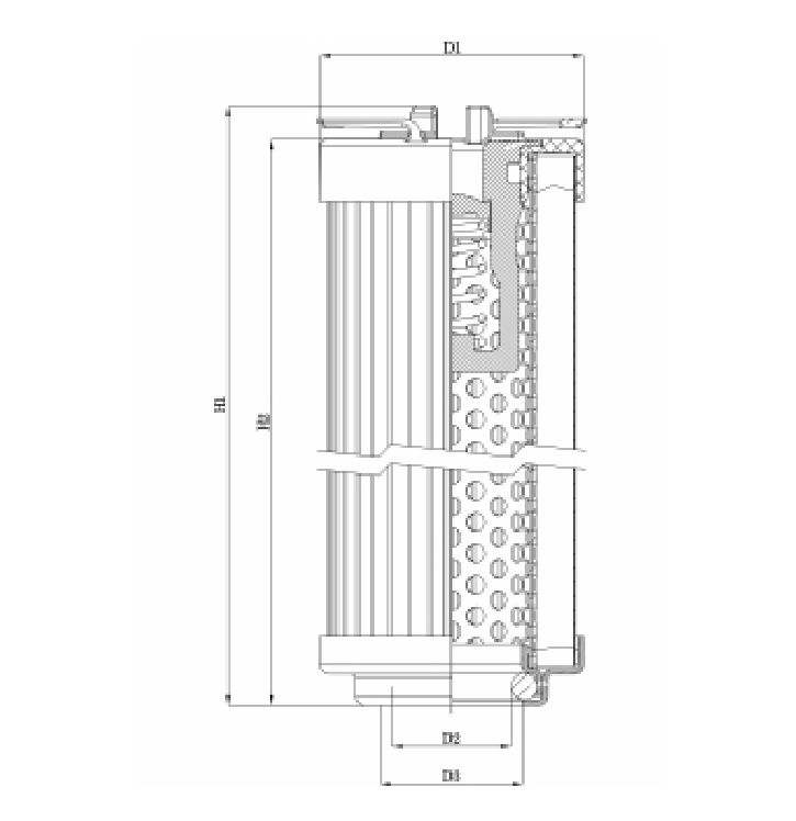 FILTREC Hydraulikfilterelement (Rücklauffilter) R104G10B/1 Zeichnung
