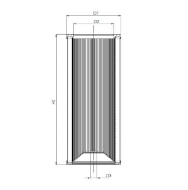 FILTREC Hydraulikfilterelement (Rücklauffilter) E731G10 Zeichnung