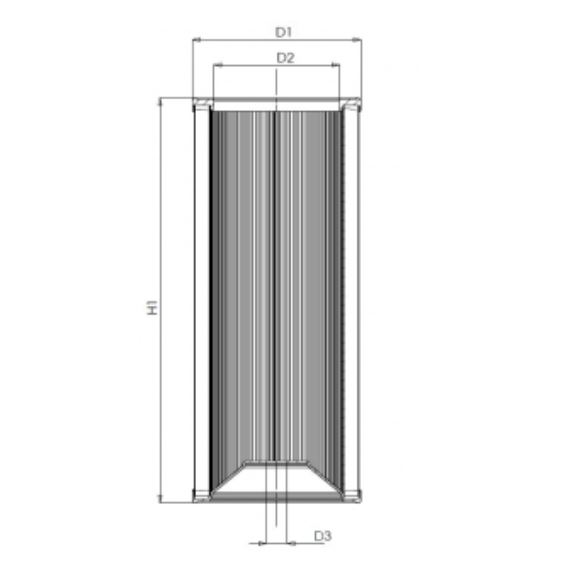 FILTREC Filterelement für SF-Filter HY24104 Zeichnung