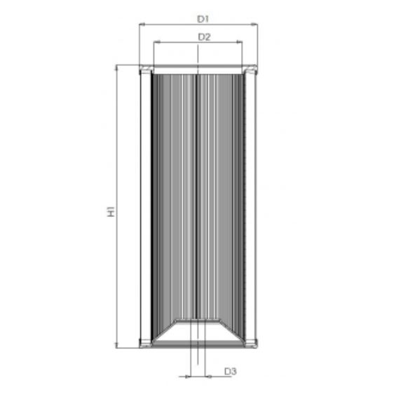 FILTREC Filterelement für SF-Filter HY19283 Zeichnung