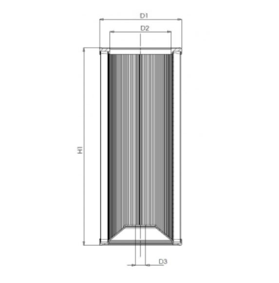 FILTREC Hydraulikfilterelement (Rücklauffilter) E712G10 Zeichnung