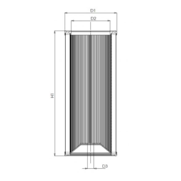 FILTREC Hydraulikfilterelement (Rücklauffilter) E713G10 Zeichnung