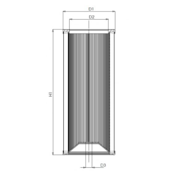 FILTREC Filterelement für SF-Filter HY24086 Zeichnung