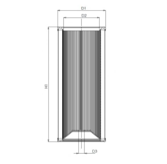 FILTREC Filterelement für SF-Filter HY24092 Zeichnung
