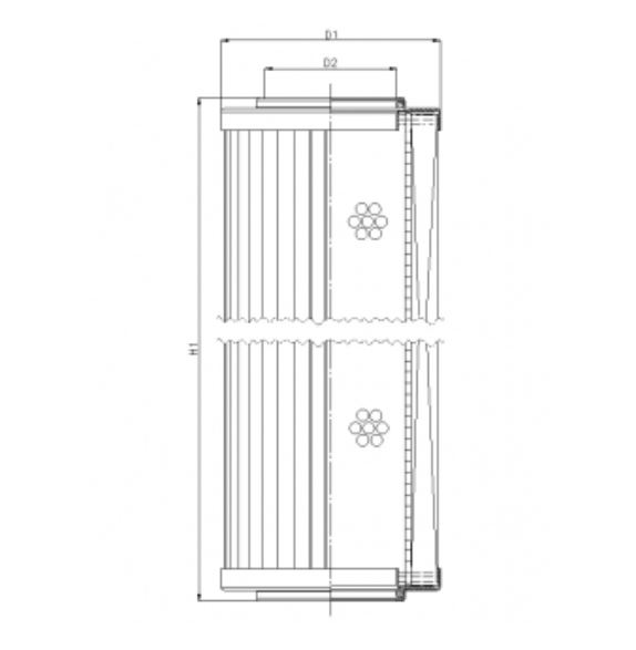 FILTREC Filterelement für Rücklauffilter R296G06 Zeichnung